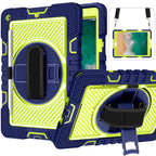 Case – Shockproof, Silicone (iPad 9) #2 For iPad 9.7 2018 2017 Navy+Yellow Green