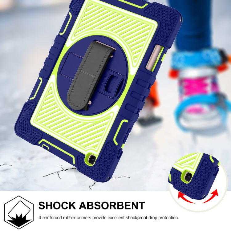 360 Degree Rotation Contrast Color Shockproof Silicone + PC Case with Holder & Hand Grip Strap & Shoulder Strap, For Samsung Galaxy Tab S6 Lite P610/P615, For Samsung Galaxy Tab A 10.1 2019 T515, For Samsung Galaxy Tab A 8.0 2019 T290                  ...