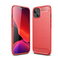Brushed Texture Carbon Fiber TPU Case, For iPhone 13, For iPhone 13... For iPhone 13 Red