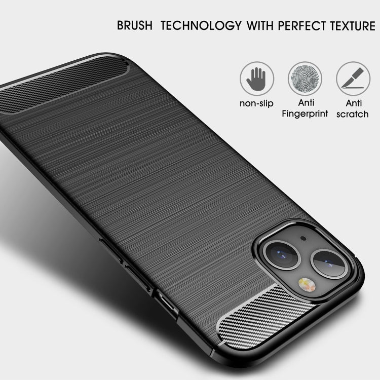 Brushed Texture Carbon Fiber TPU Case, For iPhone 13, For iPhone 13...