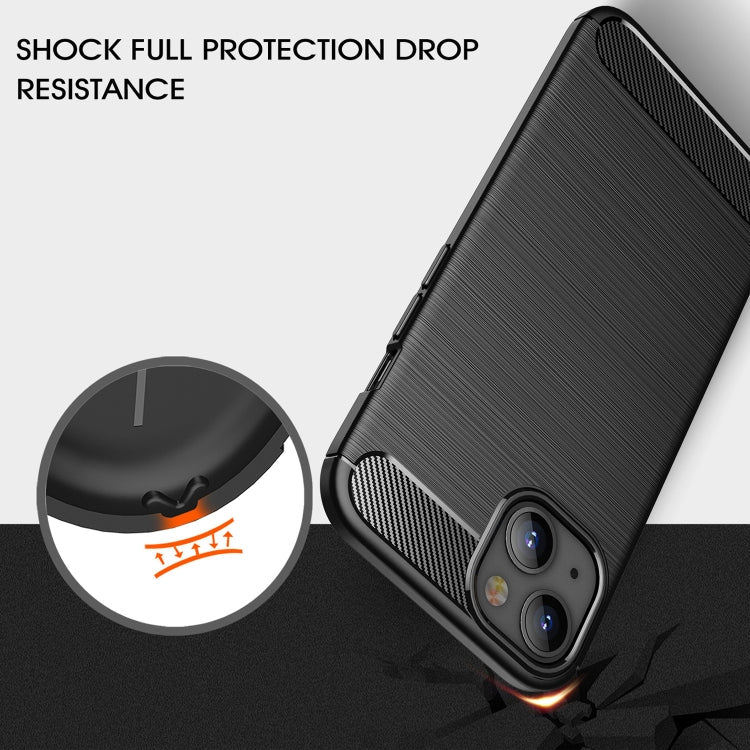 Brushed Texture Carbon Fiber TPU Case, For iPhone 13, For iPhone 13...