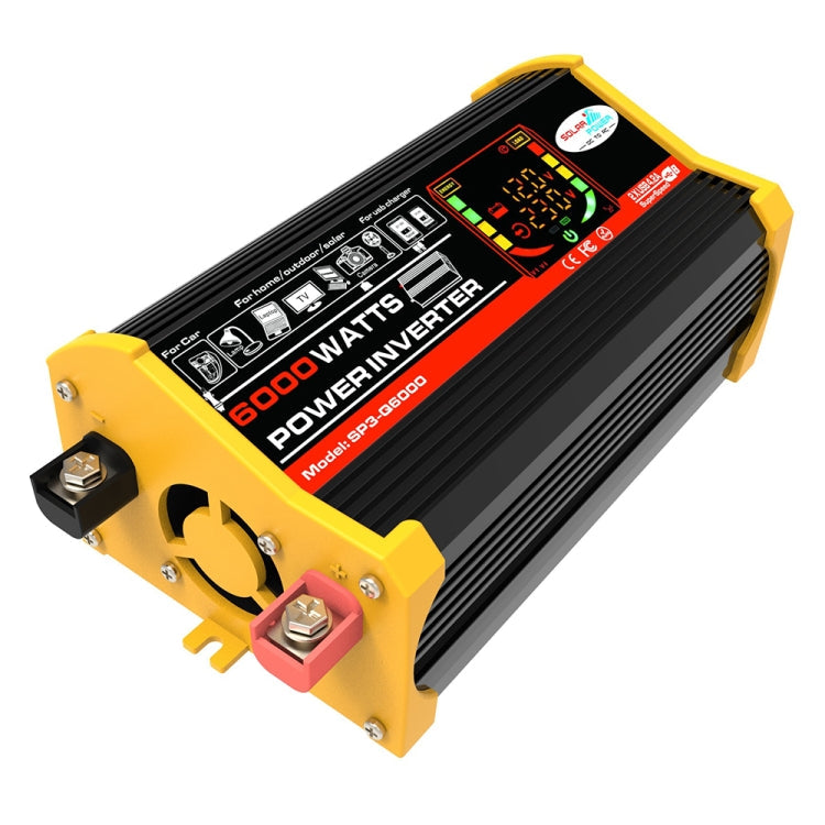 Legend III Generation DC12V to AC220V 6000W Car Power Inverter with LED Display, DC12V to AC220V DC12V to AC220V Black