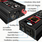 Tang III Generation 12V to 220V 6000W Car Power Inverter with LCD Display & Dual USB, 12V to 220V