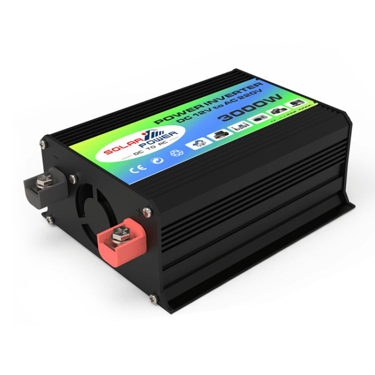 Tang I Generation 12V to 220V 3000W Intelligent Car Power Inverter with Dual USB, 12V to 220V 12V to 220V Black