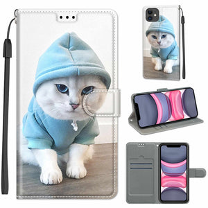 C15 Blue Sweater White Cat