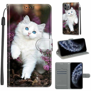 C08 Flower Bush Big White Cat