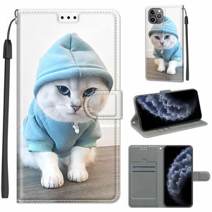 C15 Blue Sweater White Cat