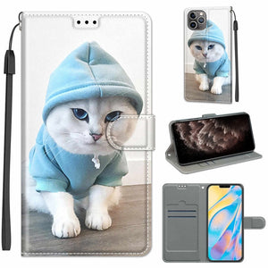 C15 Blue Sweater White Cat