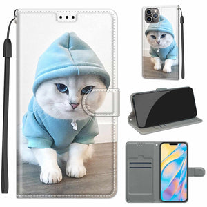 C15 Blue Sweater White Cat