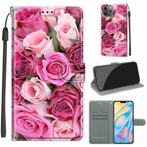 C17 Green Leaf Pink Rose