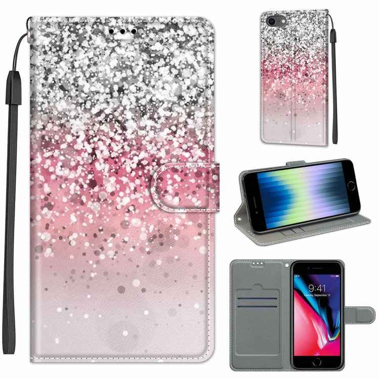 Case – Leather, Magnetic (iPhone SE 2022) #2 For iPhone SE 2022 SE 2020 8 7 C13 Silver Pink Glitter