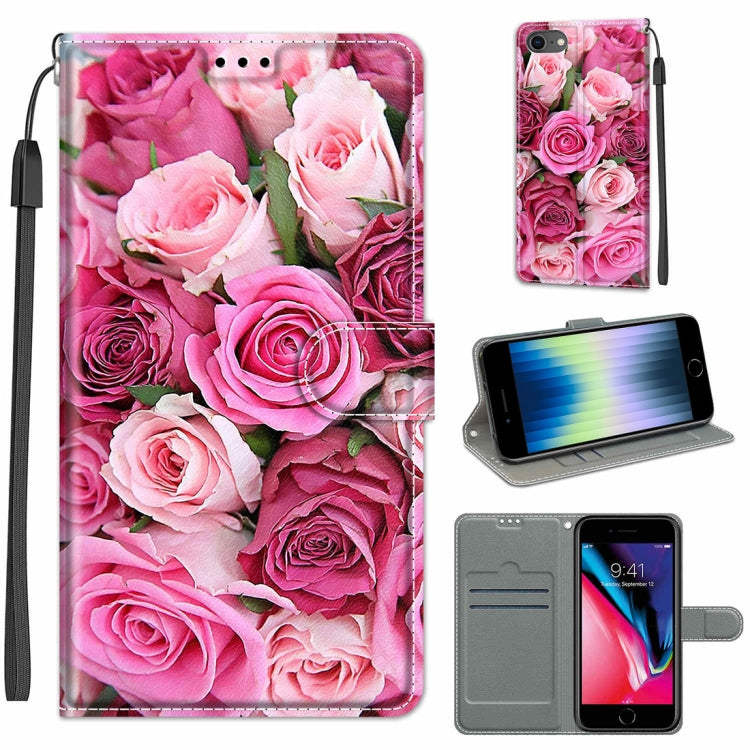 Case – Leather, Magnetic (iPhone SE 2022) #2 For iPhone SE 2022 SE 2020 8 7 C17 Green Leaf Pink Rose