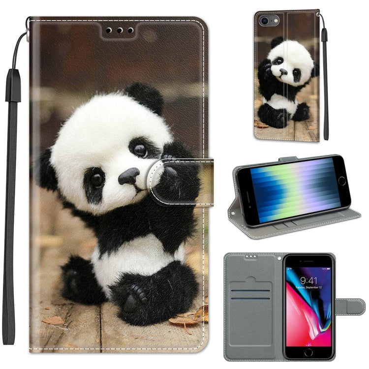 Case – Leather, Magnetic (iPhone SE 2022) #2 For iPhone SE 2022 SE 2020 8 7 C18 Wood Board Panda