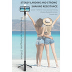 Q02S Fill Light Bluetooth Selfie Stick Tripod Mobile Phone Holder, Q02S(Black), Q02S(White) – Bluetooth, Aluminum Alloy