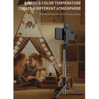 Q02S Fill Light Bluetooth Selfie Stick Tripod Mobile Phone Holder, Q02S(Black), Q02S(White) – Bluetooth, Aluminum Alloy