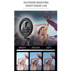 Q07 6 Inch Ring Light Portable Bluetooth Selfie Stick Tripod, Q07