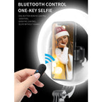 Q07 6 Inch Ring Light Portable Bluetooth Selfie Stick Tripod, Q07