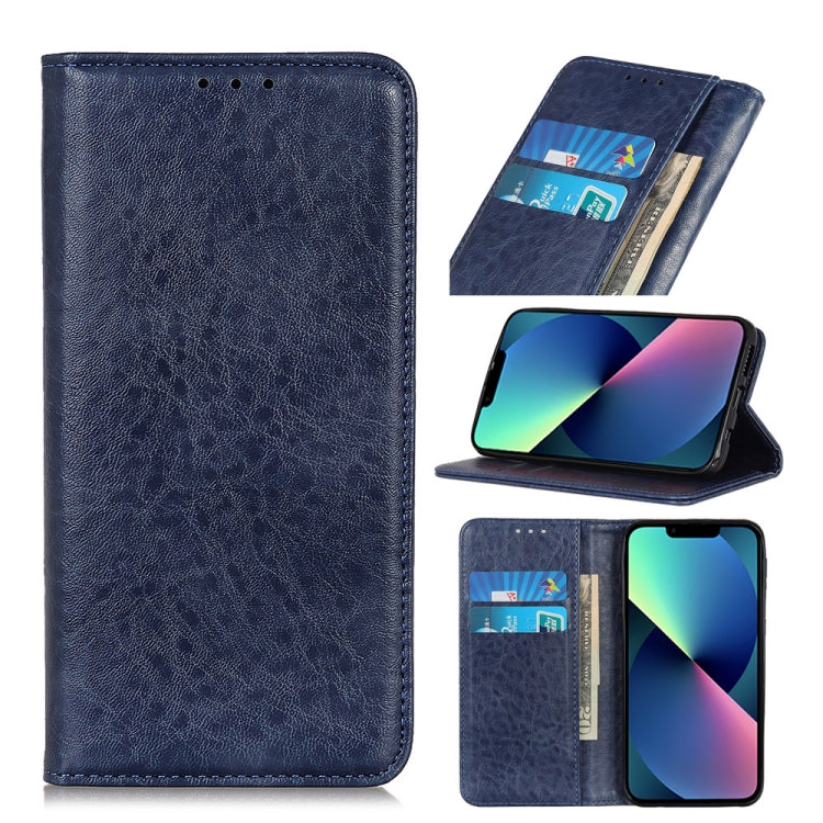 Magnetic Crazy Horse Texture Horizontal Flip Leather Case with Holder & Card Slots & Wallet – Magnetic, Card Slot, Flip, For iPhone 13 mini, For iPhone 13, For iPhone 13 Pro, For iPhone 13 Pro Max, For Nokia C10 / C20 For iPhone 13 mini Blue