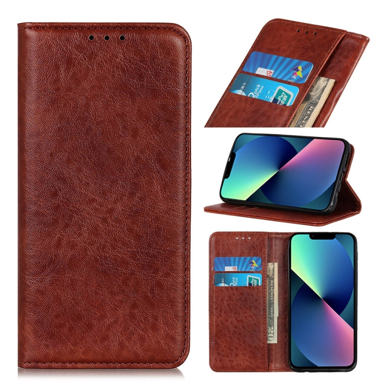 Magnetic Crazy Horse Texture Horizontal Flip Leather Case with Holder & Card Slots & Wallet – Magnetic, Card Slot, Flip, For iPhone 13 mini, For iPhone 13, For iPhone 13 Pro, For iPhone 13 Pro Max, For Nokia C10 / C20 For iPhone 13 mini Brown