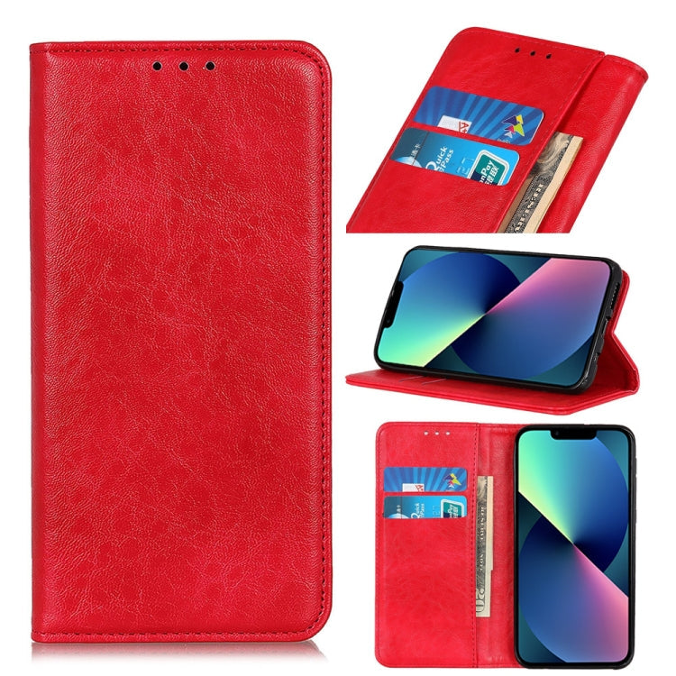 Magnetic Crazy Horse Texture Horizontal Flip Leather Case with Holder & Card Slots & Wallet – Magnetic, Card Slot, Flip, For iPhone 13 mini, For iPhone 13, For iPhone 13 Pro, For iPhone 13 Pro Max, For Nokia C10 / C20 For iPhone 13 mini Red