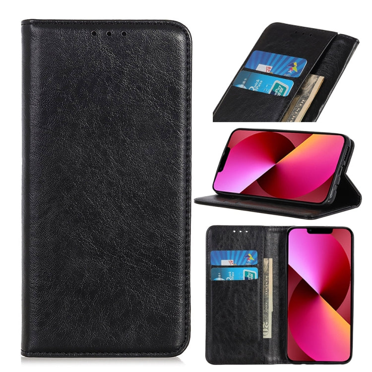 Magnetic Crazy Horse Texture Horizontal Flip Leather Case with Holder & Card Slots & Wallet – Magnetic, Card Slot, Flip, For iPhone 13 mini, For iPhone 13, For iPhone 13 Pro, For iPhone 13 Pro Max, For Nokia C10 / C20 For iPhone 13 Black