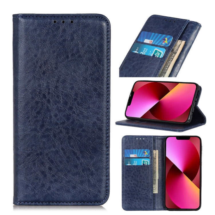 Magnetic Crazy Horse Texture Horizontal Flip Leather Case with Holder & Card Slots & Wallet – Magnetic, Card Slot, Flip, For iPhone 13 mini, For iPhone 13, For iPhone 13 Pro, For iPhone 13 Pro Max, For Nokia C10 / C20 For iPhone 13 Blue