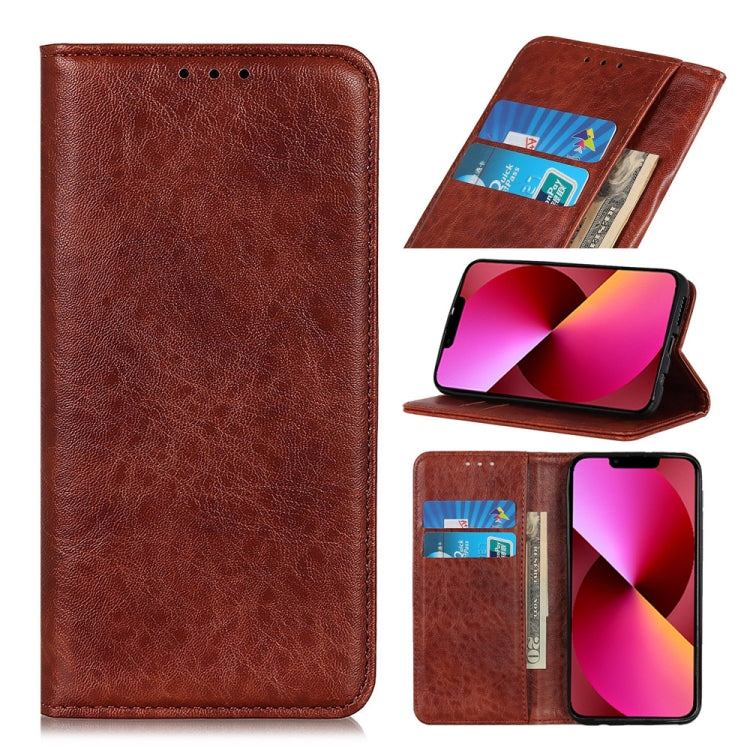 Magnetic Crazy Horse Texture Horizontal Flip Leather Case with Holder & Card Slots & Wallet – Magnetic, Card Slot, Flip, For iPhone 13 mini, For iPhone 13, For iPhone 13 Pro, For iPhone 13 Pro Max, For Nokia C10 / C20 For iPhone 13 Brown