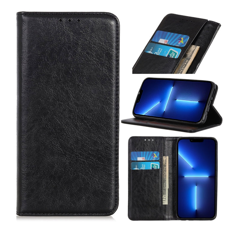 Magnetic Crazy Horse Texture Horizontal Flip Leather Case with Holder & Card Slots & Wallet – Magnetic, Card Slot, Flip, For iPhone 13 mini, For iPhone 13, For iPhone 13 Pro, For iPhone 13 Pro Max, For Nokia C10 / C20 For iPhone 13 Pro Max Black