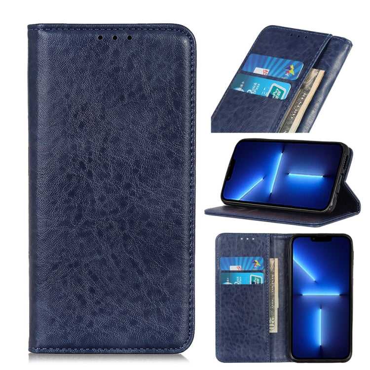 Magnetic Crazy Horse Texture Horizontal Flip Leather Case with Holder & Card Slots & Wallet – Magnetic, Card Slot, Flip, For iPhone 13 mini, For iPhone 13, For iPhone 13 Pro, For iPhone 13 Pro Max, For Nokia C10 / C20 For iPhone 13 Pro Max Blue
