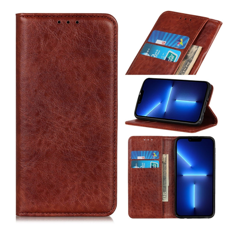 Magnetic Crazy Horse Texture Horizontal Flip Leather Case with Holder & Card Slots & Wallet – Magnetic, Card Slot, Flip, For iPhone 13 mini, For iPhone 13, For iPhone 13 Pro, For iPhone 13 Pro Max, For Nokia C10 / C20 For iPhone 13 Pro Max Brown