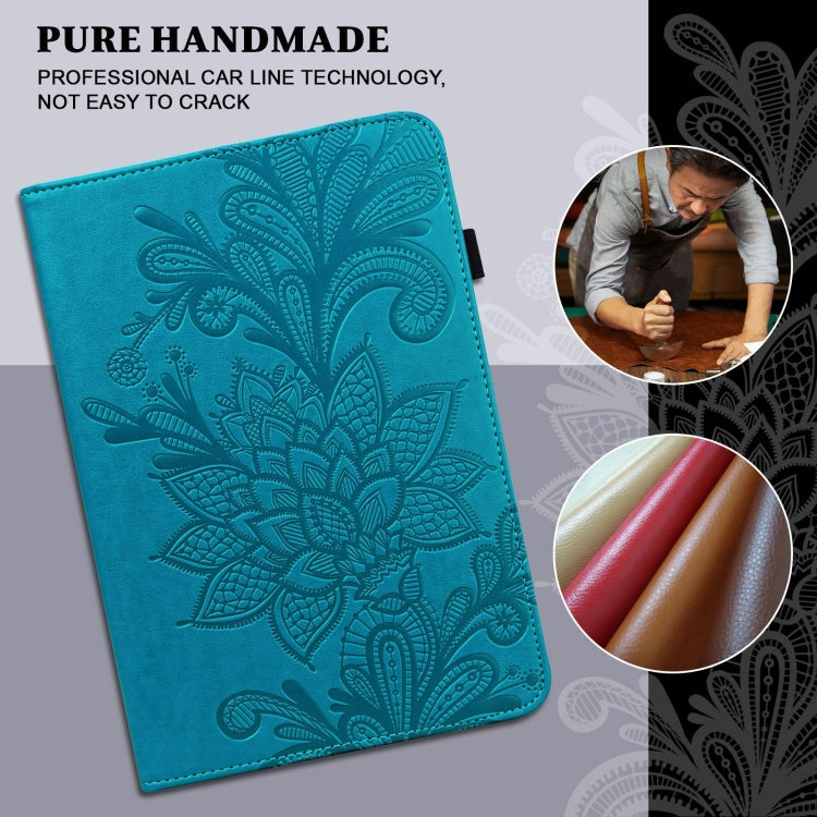 Lace Flower Embossing Pattern Horizontal Flip Leather Case with Holder & Card Slots & Wallet & Photo Frame & Sleep / Wake-up Function – Card Slot, Flip, Leather, For iPad 9.7 2018 / 9.7  2017 / Air 2 / Air, For iPad mini  2019 / 4 / 3 / 2 / 1