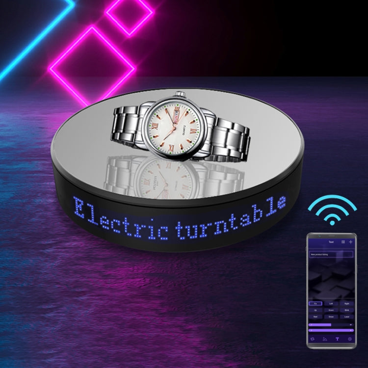 Intelligent APP Screen Display Electric Rotating Turntable Mirror Display Stand Live Broadcast Video Shooting Props Turntable – Non-slip Blue Light