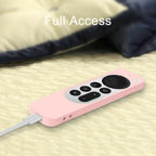 Silicone Protective Case Cover with Rope For Apple TV 4K 4th Siri Remote Controller