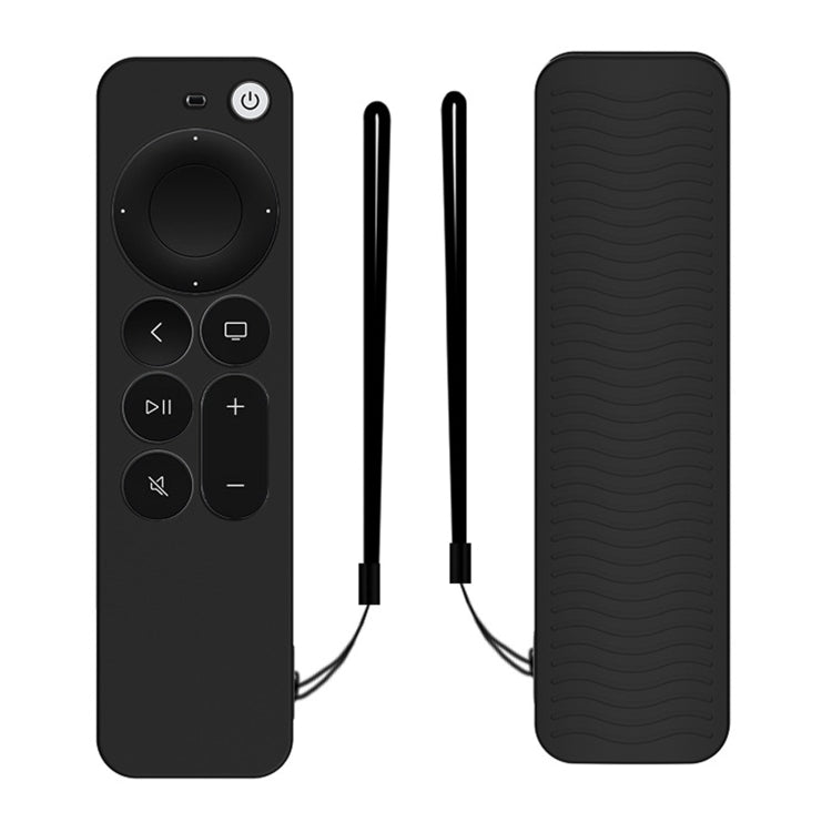 Silicone Protective Case Cover For Apple TV 4K 4th Siri Remote Controller Black