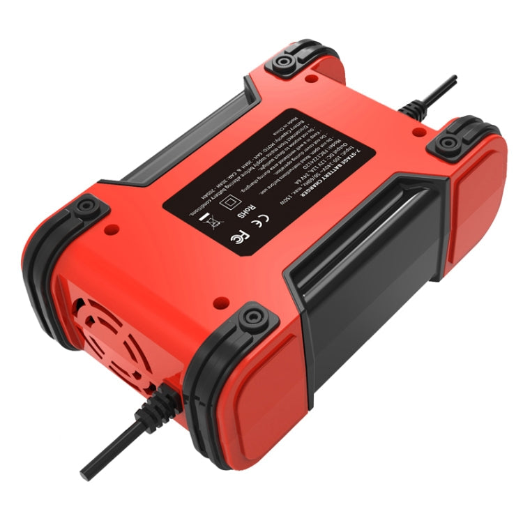 FOXSUR 12A / 12V / 24V Car / Motorcycle 7-stage Lead-acid Battery AGM Charger, 12A, US Plug, 12A, EU Plug, 12A, UK Plug