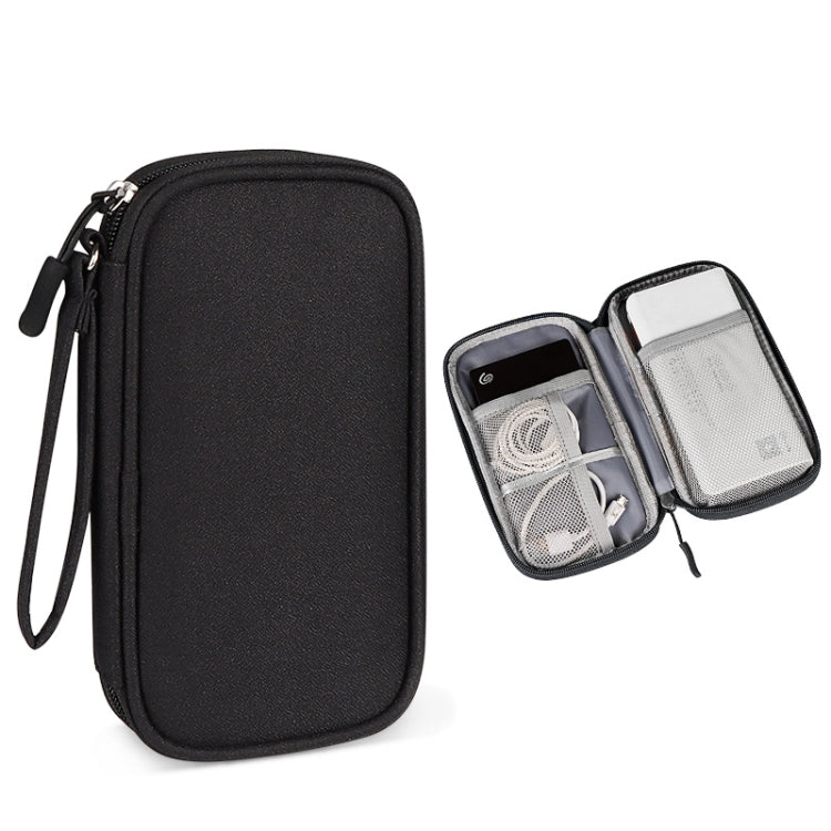 SM03 Storage Bag – Multifunctional Digital Accessories Storage Bag with Lanyard,... 19x11x3.5cm(Black) Black
