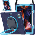 Protective Case – Silicone (iPad Pro 12) For iPad Pro 12.9 2022 2021 Navy Blue + Blue