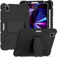 Case – 10.9" Screen, Shockproof, Silicone For iPad Pro 11 2022 2021 2020 2018 Black+Black