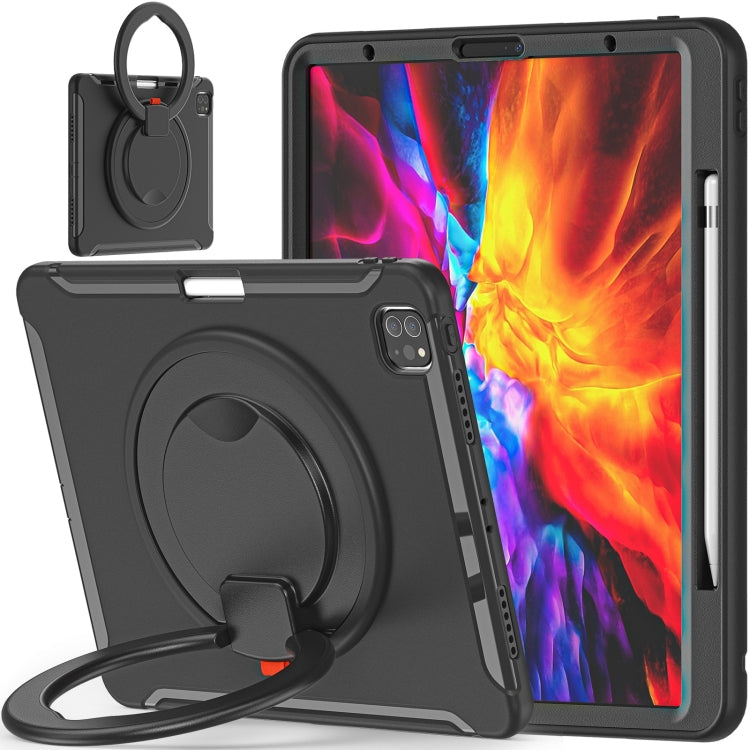 Shockproof TPU + PC Protective Case with 360 Degree Rotation Foldable Handle Grip Holder & Pen Slot – Shockproof, TPU, For iPad Pro 12.9 2020 / 2018, For Samsung Galaxy Tab S6 Lite 10.4 inch P610