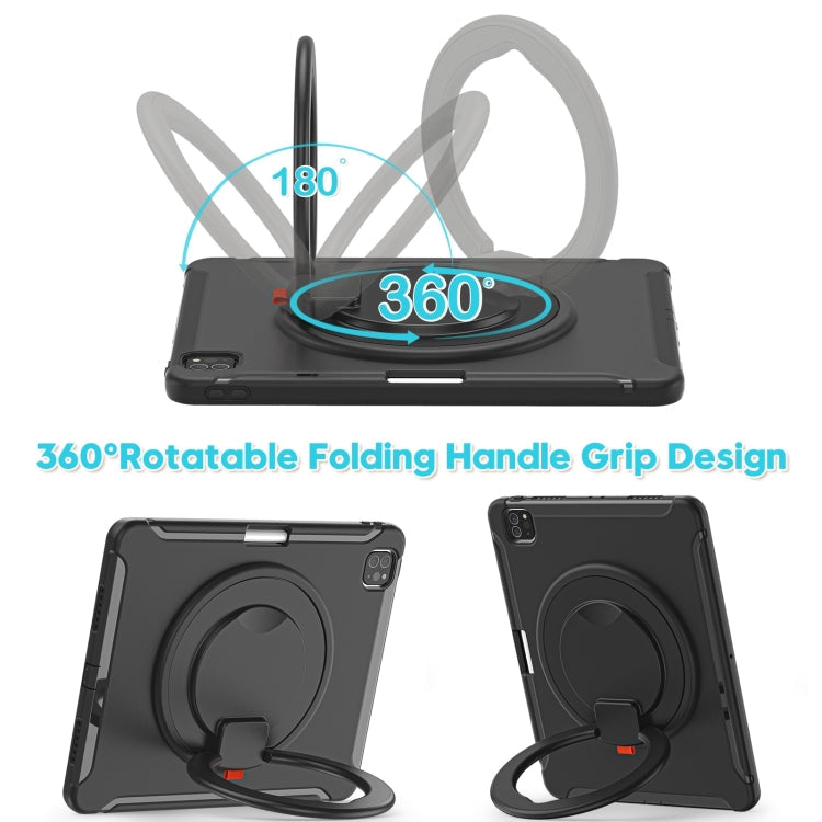 Shockproof TPU + PC Protective Case with 360 Degree Rotation Foldable Handle Grip Holder & Pen Slot – Shockproof, TPU, For iPad Pro 12.9 2020 / 2018, For Samsung Galaxy Tab S6 Lite 10.4 inch P610
