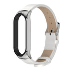 For Xiaomi Mi Band 6 / 5 CS Microfiber Leather Replacement Watchband White