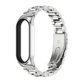For Xiaomi Mi Band 6 / 5 CS Mijobs CS Metal Three Bead Stainless Steel Watch Band Silver