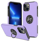 PC + TPU Shockproof Magnetic Protective Case with Invisible Ring Holder, For iPhone 13 Pro Max For iPhone 13 Pro Max Purple