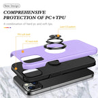 PC + TPU Shockproof Magnetic Protective Case with Invisible Ring Holder, For iPhone 13 Pro Max