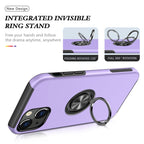 PC + TPU Shockproof Magnetic Protective Case with Invisible Ring Holder, For iPhone 13 Pro Max