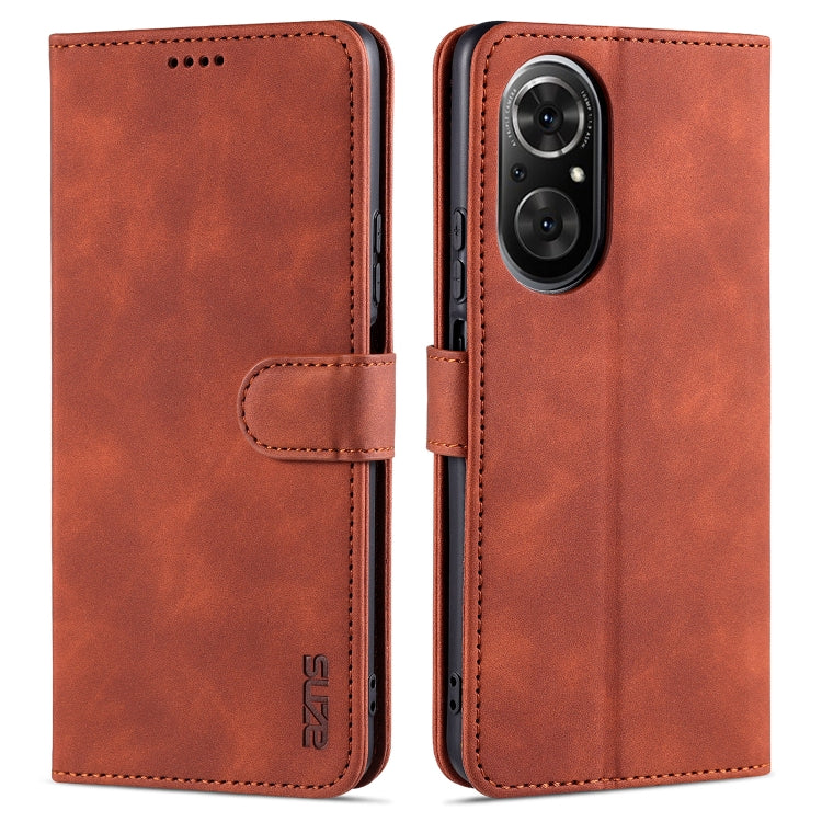 AZNS Skin Feel Calf Texture Horizontal Flip Leather Case with Card Slots & Holder & Wallet – Card Slot, Flip, Leather, For Honor 50 SE