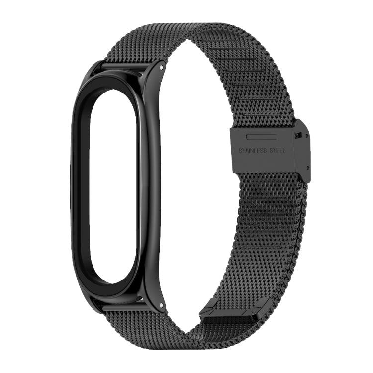 For Xiaomi Mi Band 6 / 5 Mijobs Milan Buckle Plus Stainless Steel Watch Band Black