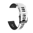 Universal Two-color Silicone Replacement Strap Watchband, 22mm For Xiaomi Haylou RT RS3 LS04 / LS05S, 20mm For Garmin Vivoactive 3 / Venu, 22mm For Garmin Vivoactive 4 / Venu 2 22mm For Xiaomi Haylou RT RS3 LS04 LS05S White Black