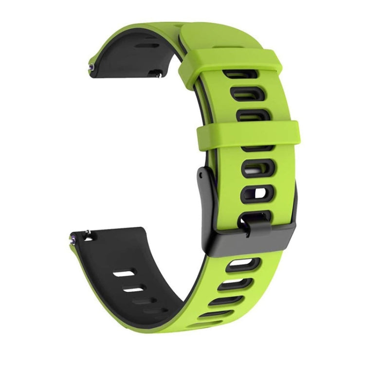 Universal Two-color Silicone Replacement Strap Watchband, 22mm For Xiaomi Haylou RT RS3 LS04 / LS05S, 20mm For Garmin Vivoactive 3 / Venu, 22mm For Garmin Vivoactive 4 / Venu 2 – Durable Build, Easy to Use 22mm For Xiaomi Haylou RT RS3 LS04 LS05S Green Black