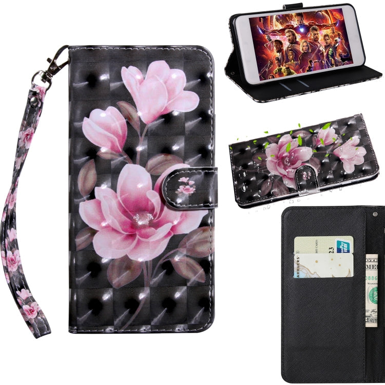 3D Painting Pattern Coloured Drawing Horizontal Flip TPU + PU Leather Case with Holder & Card Slots & Wallet – Card Slot, Flip, Leather, For Motorola Moto G8 Play, For OnePlus 7 Pro / 7T Pro For Motorola Moto G8 Play Pink Flower
